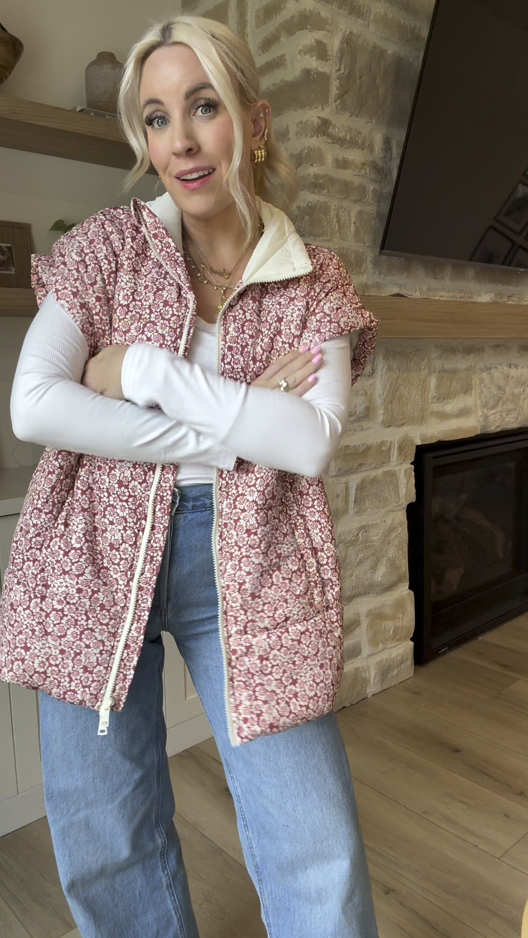 This vest is on sale for $15 if you use code 50B7EH6H! I got a size medium! This will work perfect into spring! 

#LTKFindsUnder100 #LTKFindsUnder50 #LTKStyleTip