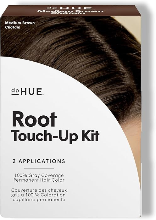 dpHUE Root Touch-Up Kit, Medium Brown - Permanent Hair Color for Gray Coverage - Includes Two Applications - Paraben, SLS & SLES Sulfate Free - Leaping Bunny Certified | Amazon (US)