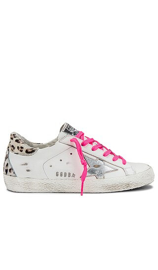 Superstar Sneaker in White, Silver, & White Black Cream Leopard | Revolve Clothing (Global)