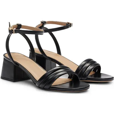 BOSS Melanie Ankle Strap Sandal in Black at Nordstrom, Size 11 | Nordstrom