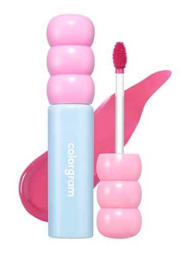 COLORGRAM Fruity Glass Tint 03 Soda Cool Peach | Korean Long Lasting &Waterproof Lip Stain | Glossy Dewy Lip Gloss with Apricot Coral Shade | Buildable, Blendable, Moisturizing | 0.11 Oz | Amazon (US)