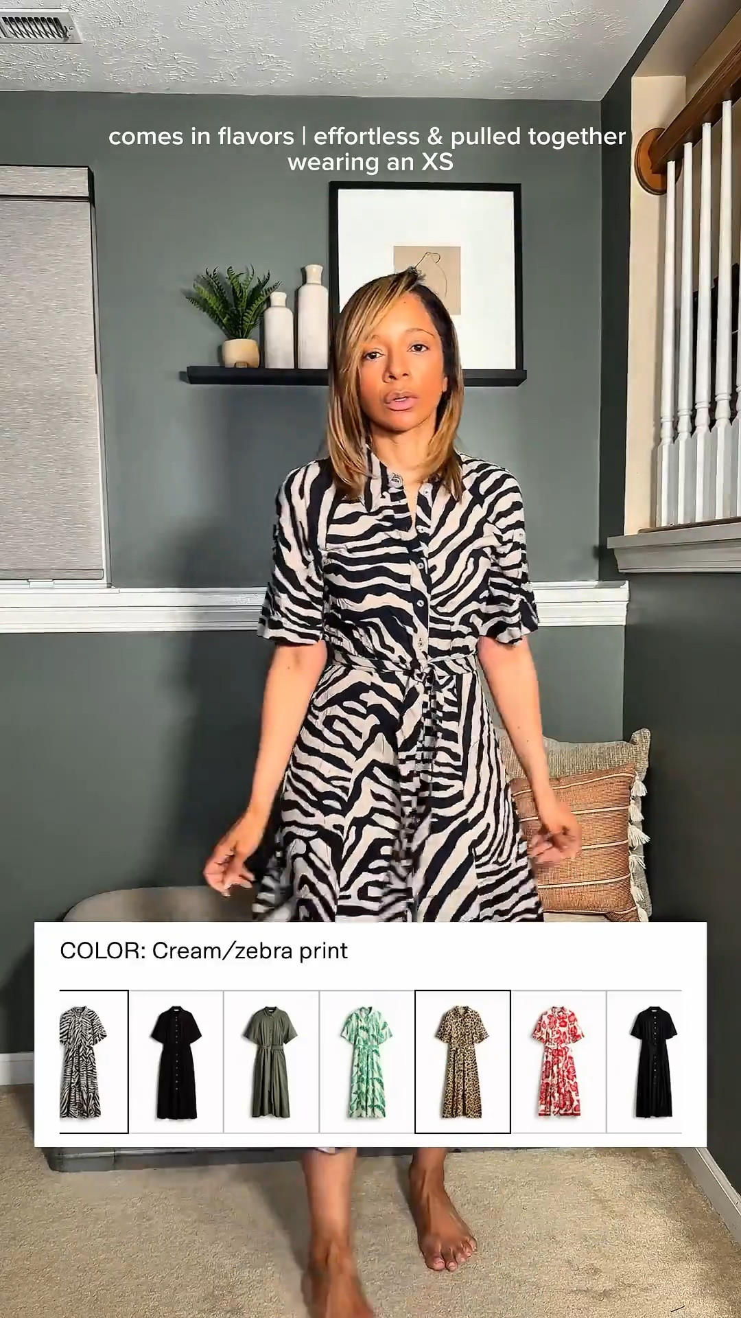 Pattern button-up midi dress (size XS). Effortless, modest, and perfect for a polished everyday or work look. Great transition piece from spring to summer. Easy one-and-done outfit.

#LTKWorkwear #LTKgrwm