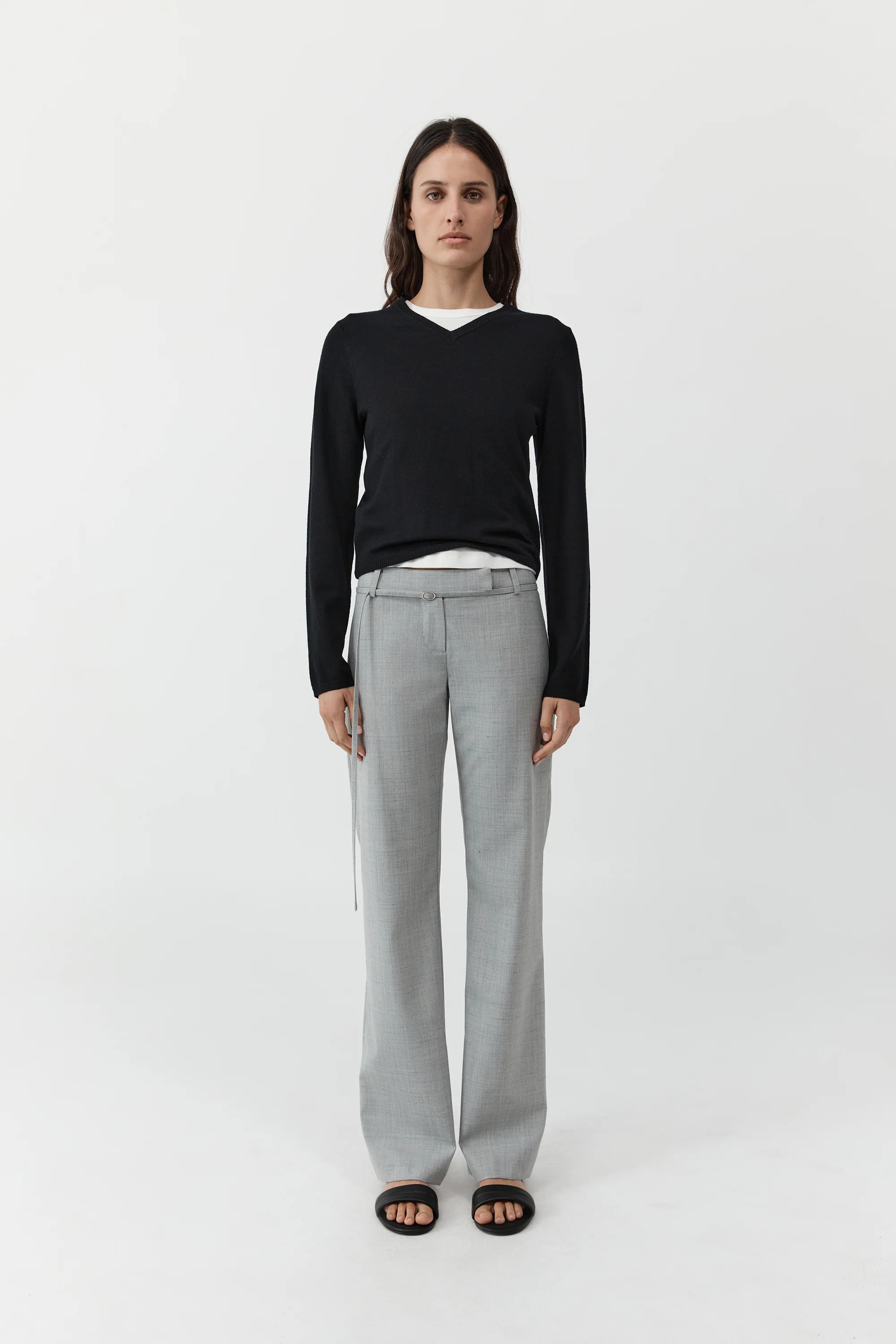 PRE-ORDER: Fine Merino V Neck Sweater - Black | St. Agni (US, UK, EU)