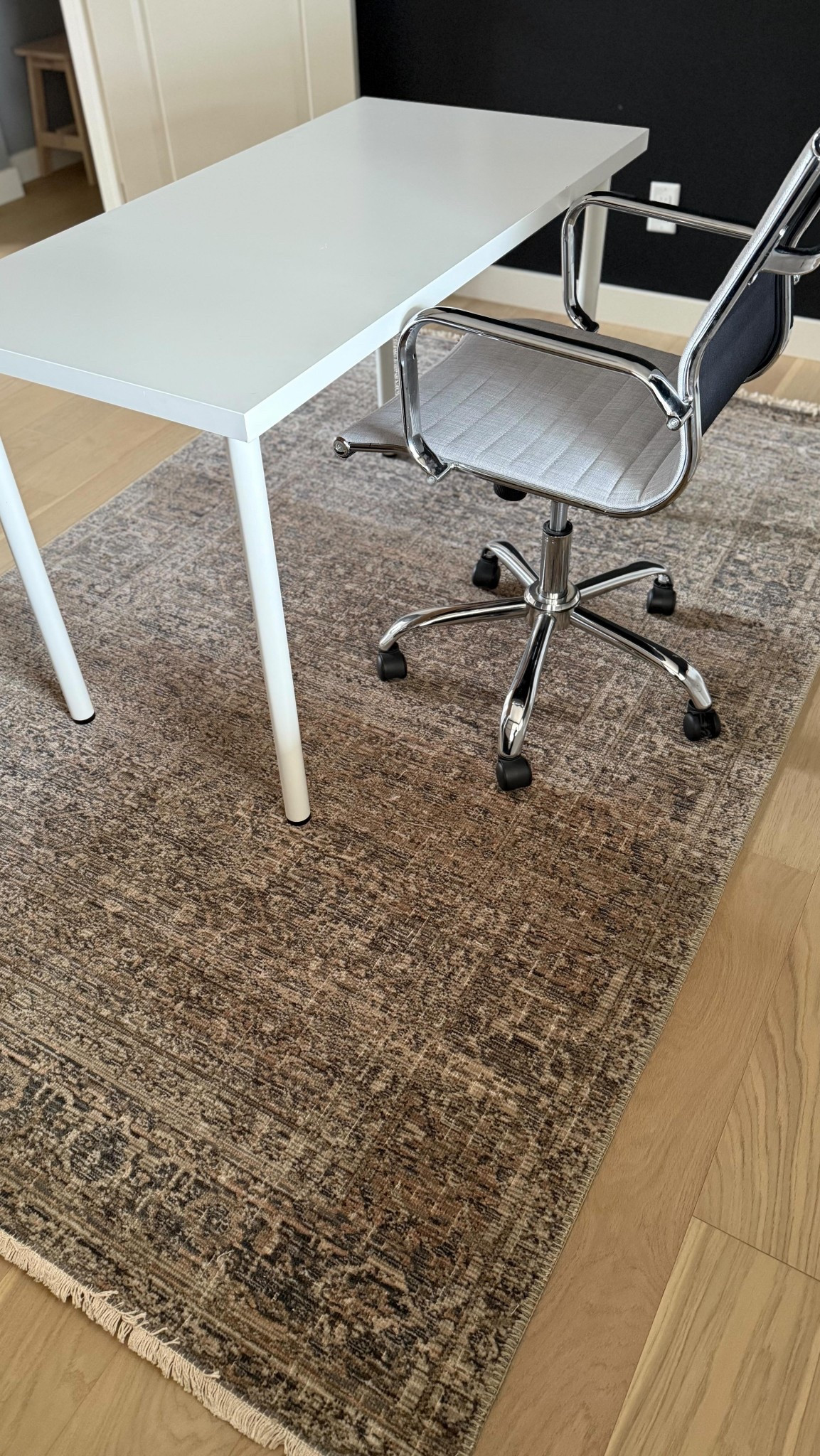 Vintage charm, modern appeal ✨ 

The new Molly Collection from @amberinteriors x @loloirugs launches March 10th, bringing timeless character to any space. I chose the MOL-02 in Denim Gold, and the rich tones + textured low pile give it that perfectly lived-in feel. 

#AmberLewisxLoloi #TheMollyCollection #LoloiRugs #HomeDecor #Rug #AlbertaHardwood #YYCHomes #Loloi #AmberLewis #HomeInspo