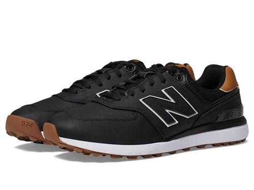 New Balance Men's 574 Greens v2 Golf Shoe, 9 D, Black/Gum | Amazon (US)