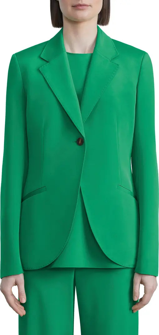 Lafayette 148 New York Fae Stretch Silk Crêpe de Chine Blazer | Nordstrom | Nordstrom