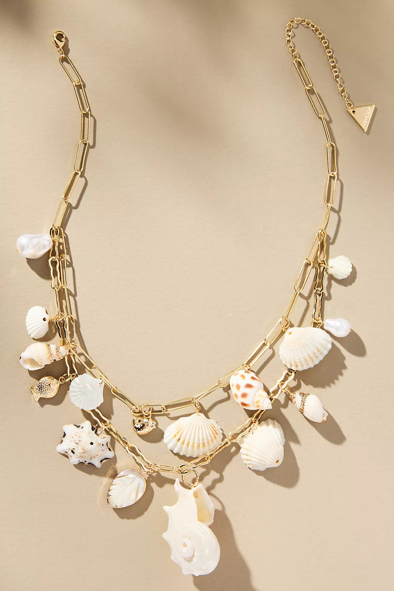 Summer Shell Icon Layered Charm Necklace | Anthropologie (US)