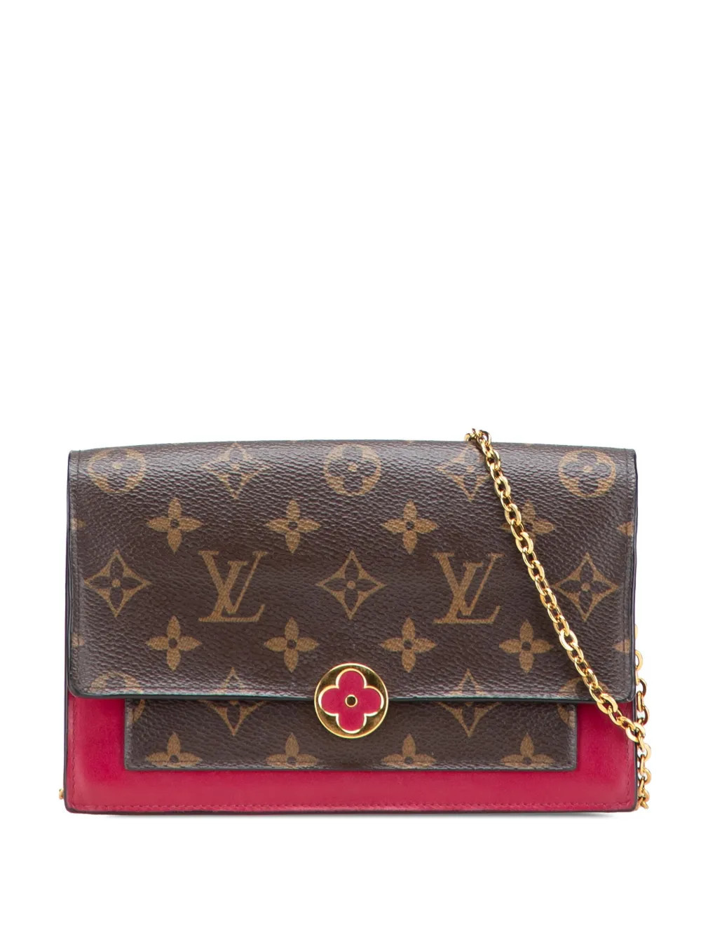 Louis Vuitton Pre-Owned 2019 Monogram Flore Wallet On Chain crossbody bag - Brown | Farfetch Global