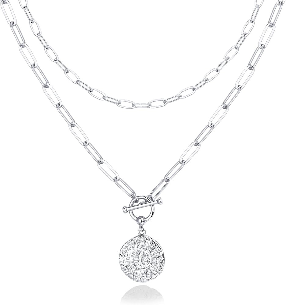 PAVOI 14K Gold Plated Layering Necklaces Pendant Necklaces for Women | Amazon (US)