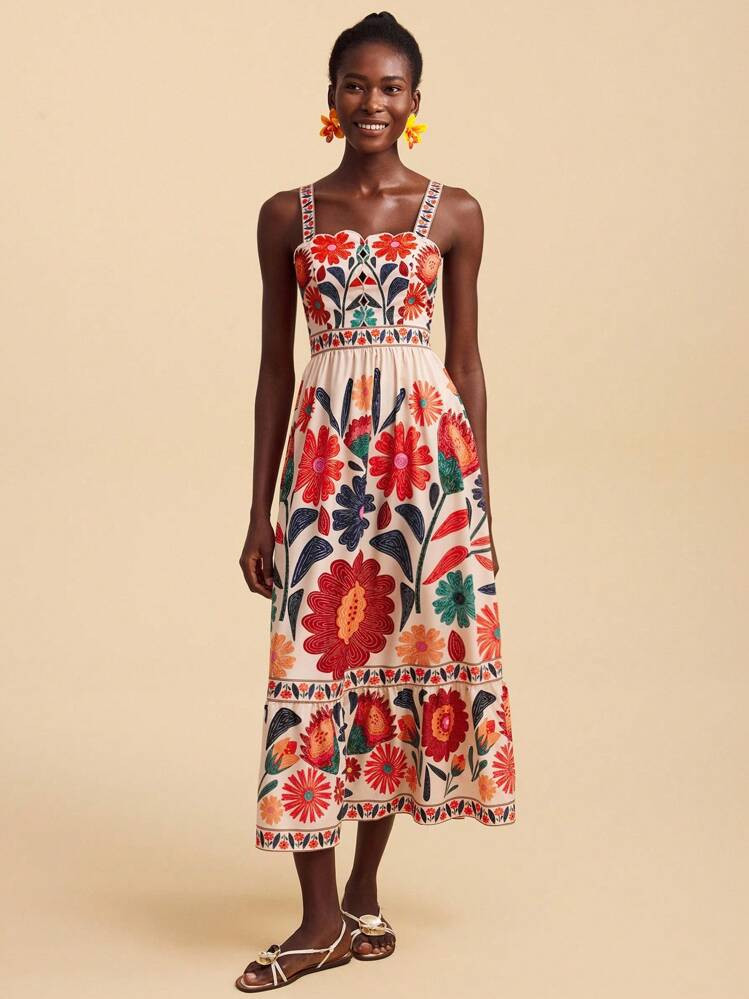 Floral print camisole dress  | SHEIN