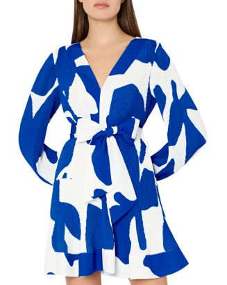 MILLY Liv Grand Foliage Pleated Dress  | Bloomingdale's Women | Bloomingdale's (US)