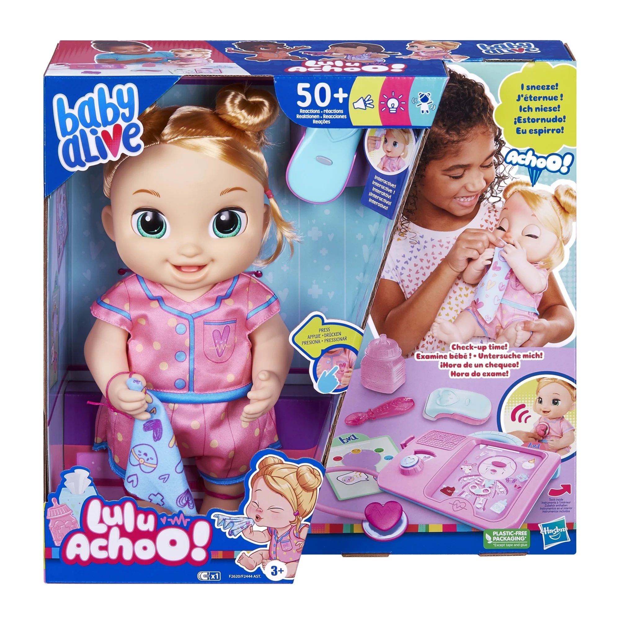 Baby Alive Lulu Achoo Doll, 12-Inch Doctor Play Toy, Sounds, Movements, Blonde Hair - Walmart.com | Walmart (US)