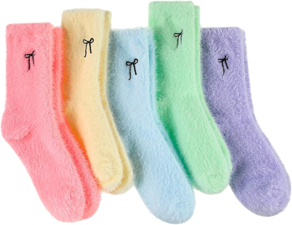 Geyoga Women's Fuzzy Slipper Socks (5 Pairs) | Amazon (US)