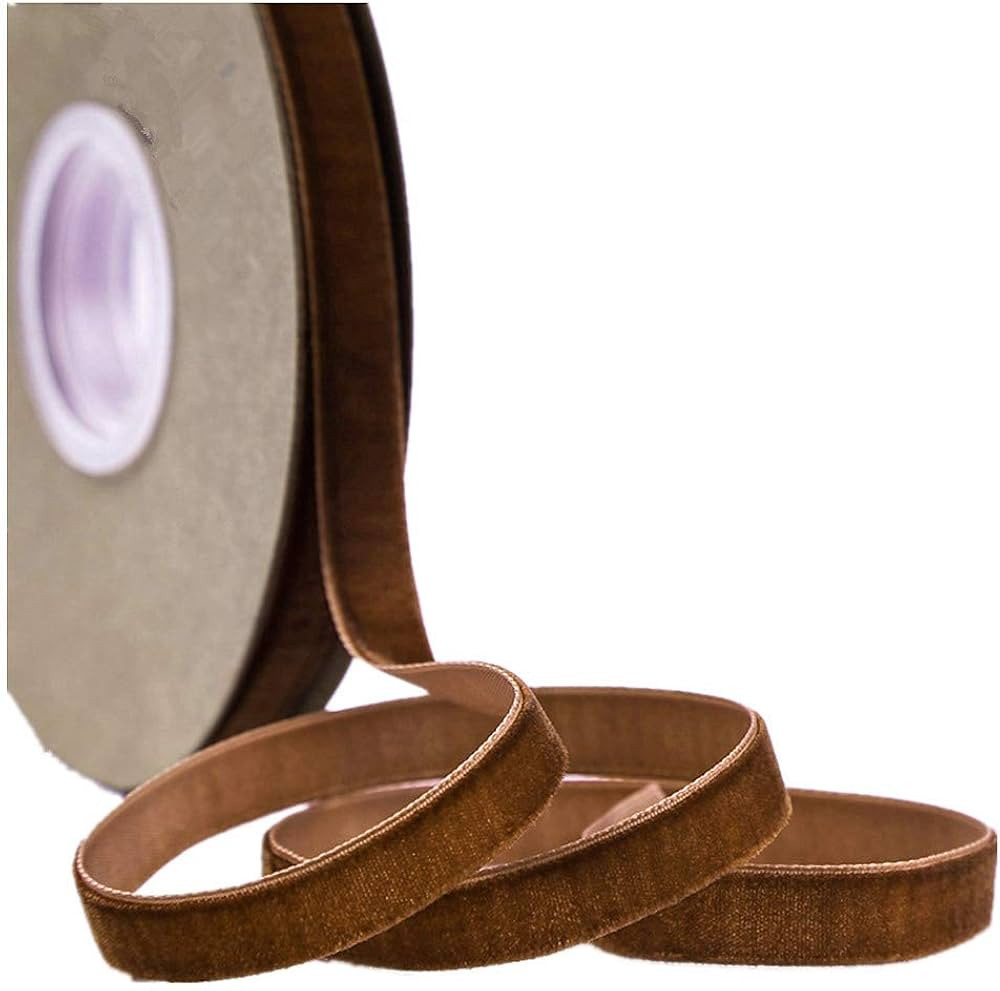 Ribbon for Crafts -Wholesale Bulk 20 Yard 3/8 5/8 1Inch Velvet Ribbon for Gift Package Wrapping F... | Amazon (US)