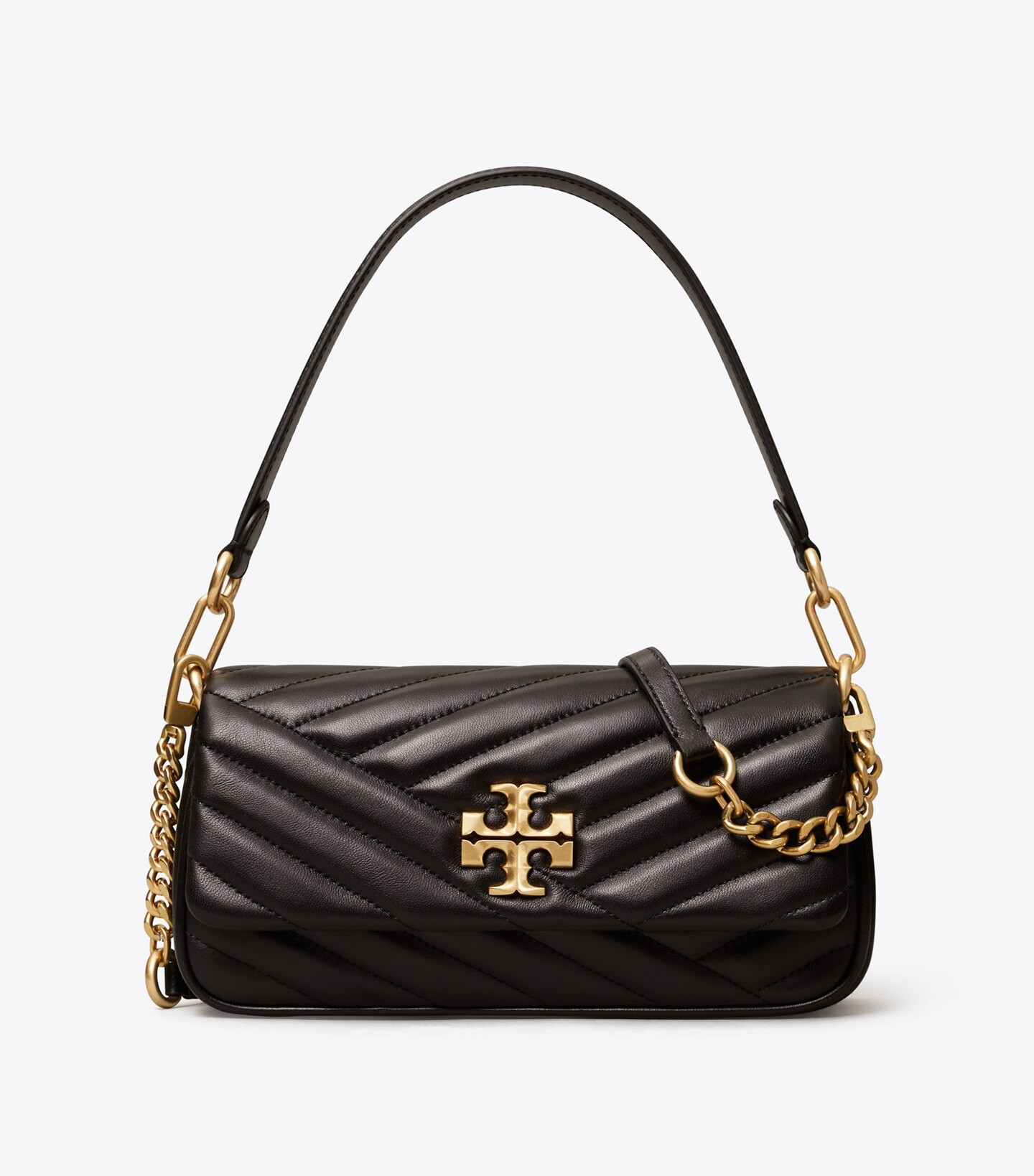 KLEINE KIRA SCHULTERTASCHE MIT CHEVRON-STEPPUNG UND UMSCHLAG | Tory Burch (DE)