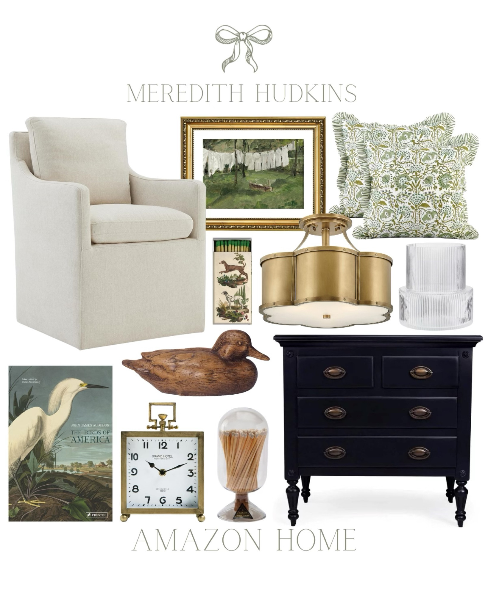 Meredith Hudkins preppy style, classic style, traditional home decor, white upholstered chair, framed art affordable art throw pillow Accent pillow, green pillow block, print pillow, cover, lighting, flush mount semi flush mount Living Room bedroom, 

#LTKHome #LTKSaleAlert #LTKFindsUnder100