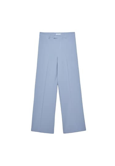 Smart straight-leg trousers - Women's fashion | Stradivarius United Kingdom | Stradivarius (UK)