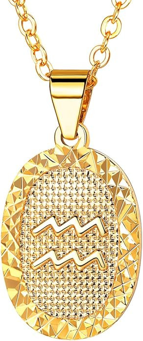 FOCALOOK 12 Zodiac Necklace Customizable Zodiac Sign Jewelry 18k Gold Plated/Two Tone Constellati... | Amazon (CA)