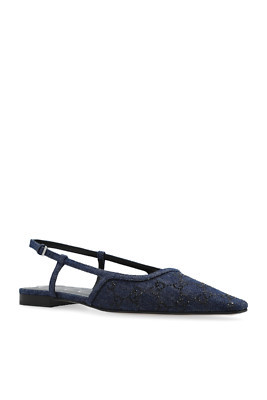 GUCCI Blue GG Denim Slingback Flats New & Authentic  | eBay | eBay US