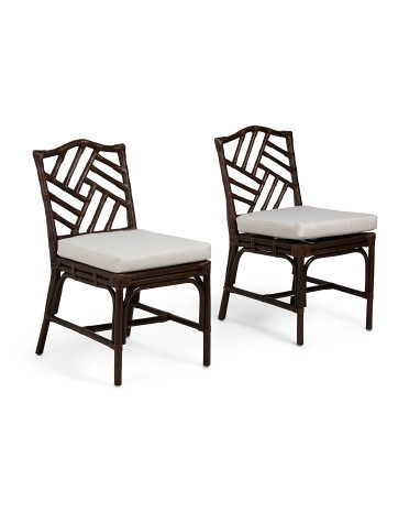 17x30 Set Of 2 Alie Cushioned Dining Chairs | TJ Maxx
