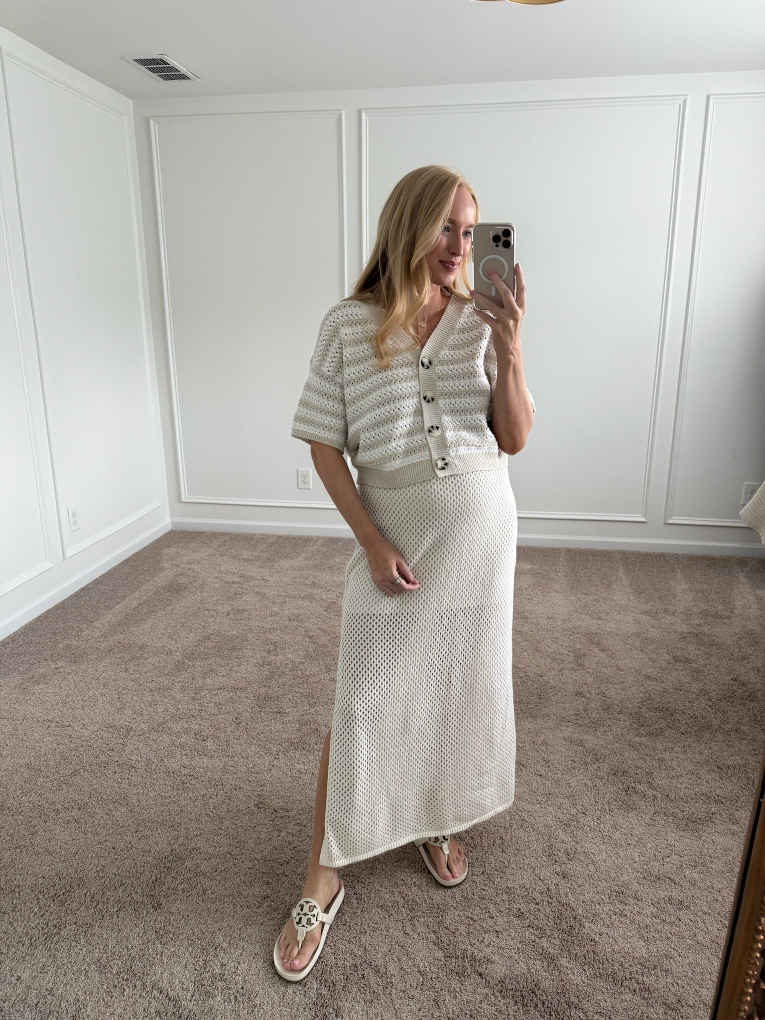 This outfit would be perfect for a casual beach vacation look! Both the cardigan and skirt are under $30!! Wearing size small. Summer outfits // beach outfits // casual outfits // comfortable outfits // vacation outfits // Target finds // neutral outfits 

#LTKTravel #LTKFindsUnder50 #LTKSummerEdit