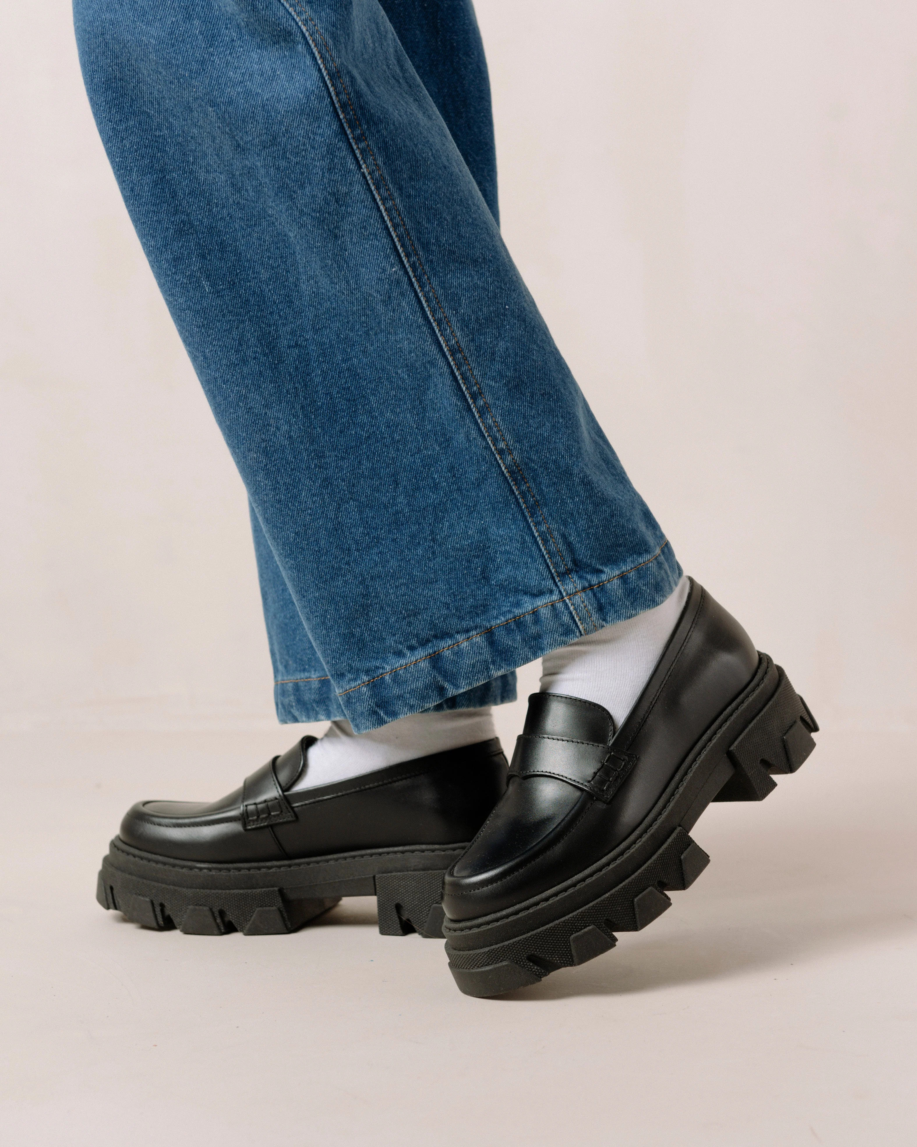 Trailblazer - Mocasines Negros de Piel | ALOHAS | Alohas FR