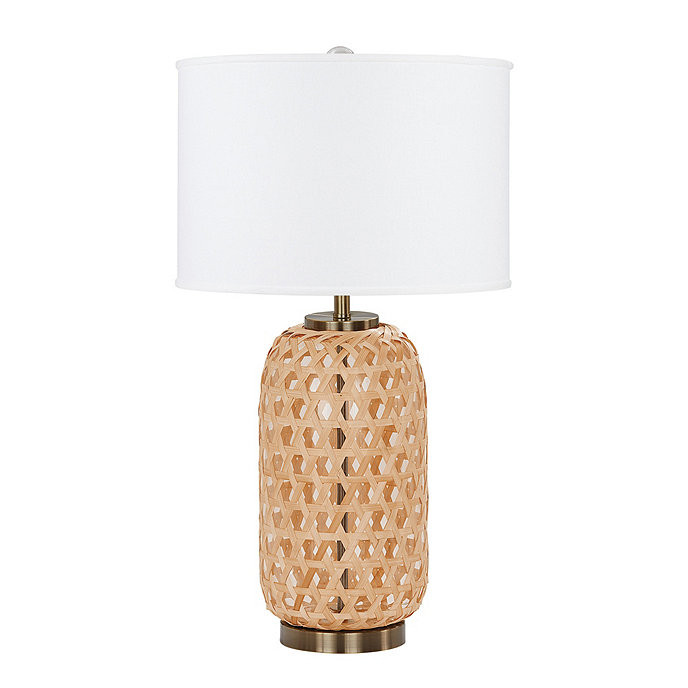 Lima Ratan & Glass Table Lamp Base with Shade | Ballard Designs, Inc.