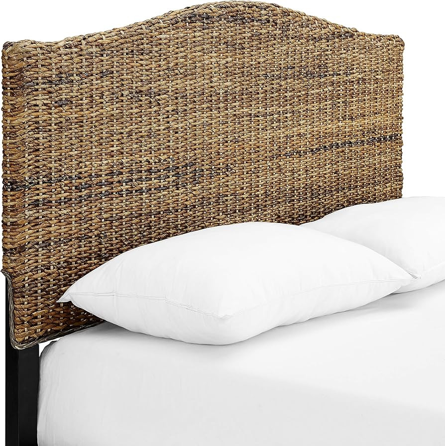 Crosley Furniture Serena Handwoven Natural Fiber Rattan Bed Headboard, Banana Leaf, Queen | Amazon (US)