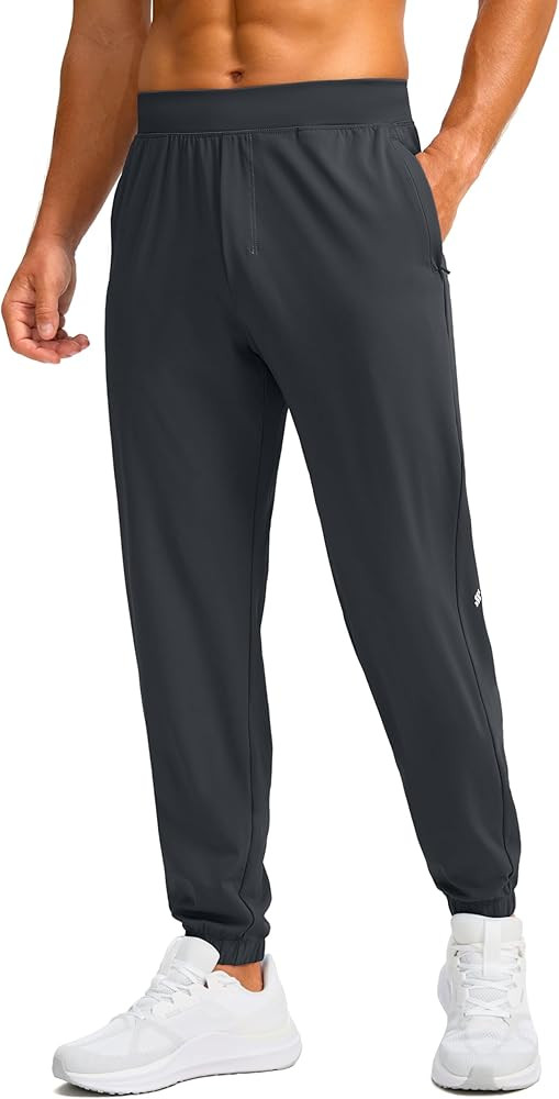 Soothfeel Men's Joggers with Zipper Pockets Golf Joggers Lightweight Sweatpants Athletic Workout ... | Amazon (US)