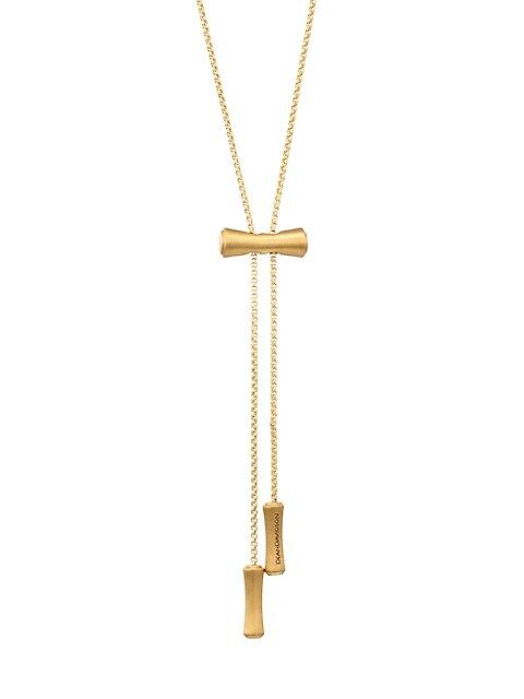Bamboo 22K Goldplated Bolo Necklace | Saks Fifth Avenue
