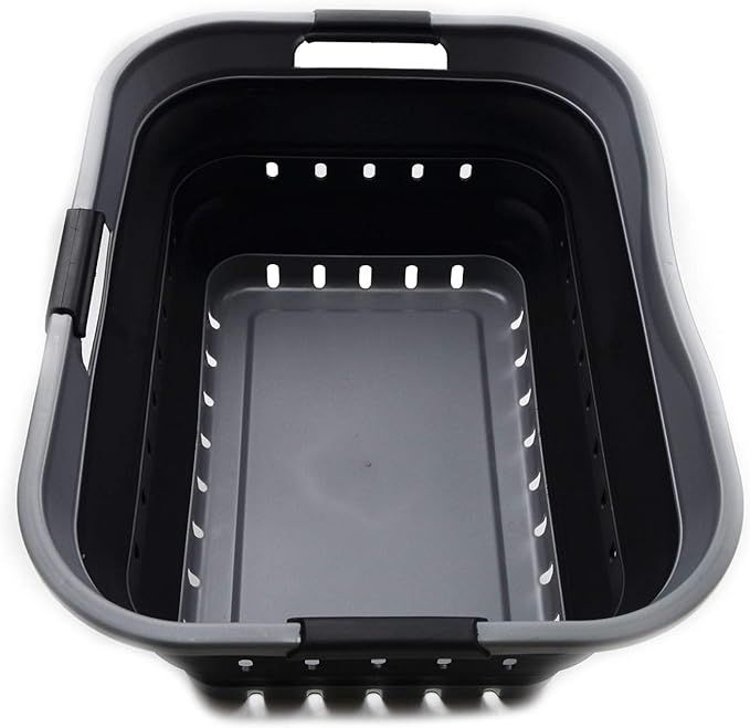 SAMMART 42L Collapsible Plastic Laundry Basket - Foldable Pop Up Storage Container/Organizer - Sp... | Amazon (US)