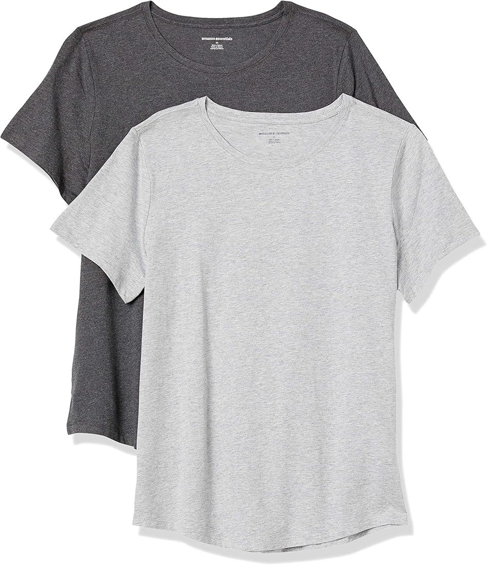 Amazon Essentials Women's Classic-Fit 100% Cotton Short-Sleeve Crewneck T-Shirt (Available in Plu... | Amazon (US)