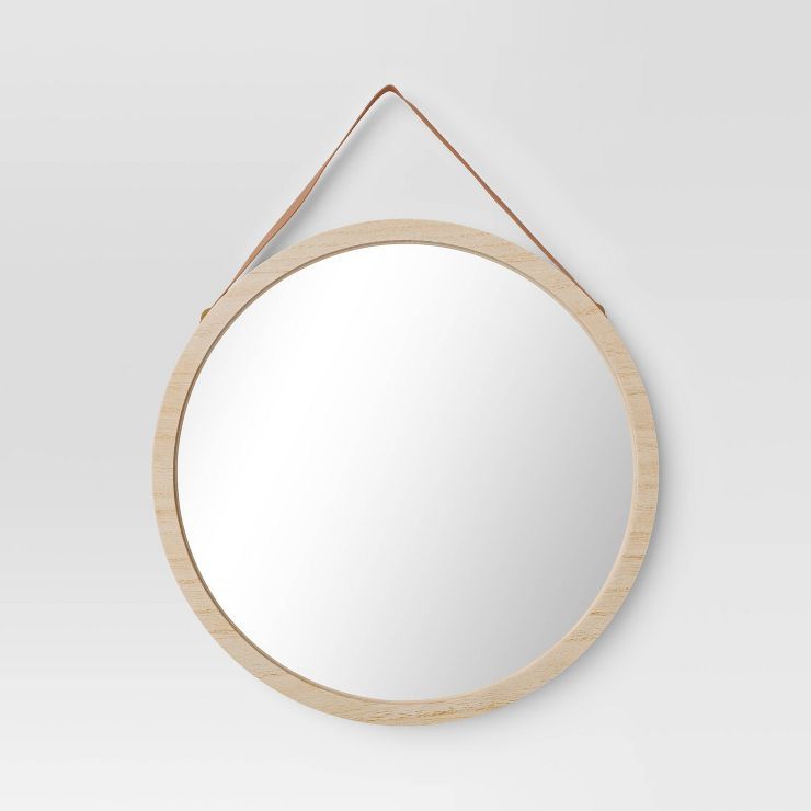 13" x 10" Hanging Mirror Light Brown - Threshold™ | Target