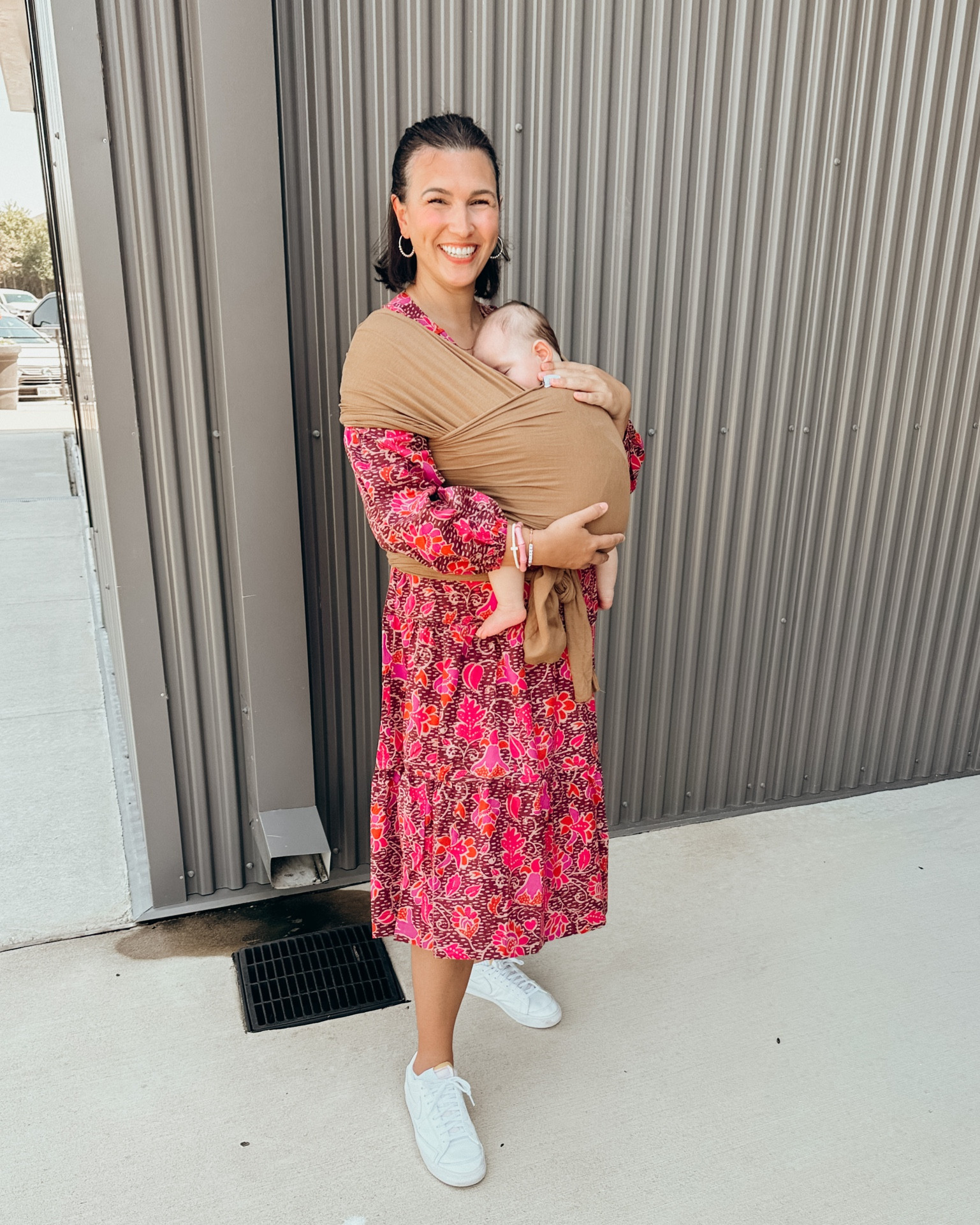 Midi dress - medium / SKYEJS10 gets you $10 off your summersalt order 🖤
White Nikes - tts 
Baby wrap - Solly baby and it’s the best!! TEXASSKYE10 gets 10% off!!
Newborn pacifiers - our fav right now

Mom style 
Discount code
Church outfit
Office style

#LTKworkwear #LTKshoecrush #LTKbaby