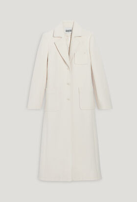 Long ivory coat | Claudie Pierlot (FR, DE, ES, UK)