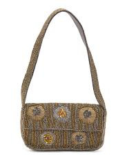 Beaded Shoulder Bag With Floral Details | TJ Maxx