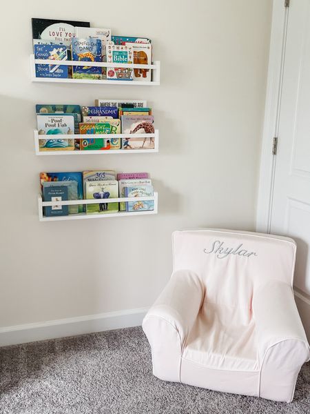 Absolutely loving this book nook we added to our daughters room. It has all of her favorites! Her pottery barn chair and bookshelf are perfection  

#LTKhome #LTKbaby #LTKkids