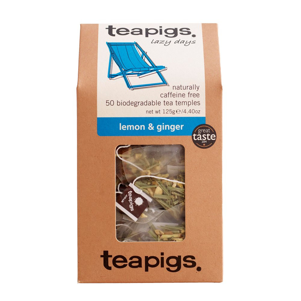 teapigs Herbal Tea Bags Made With Whole Leaves Pack of Tea bags, Ginger Lemon, 50 Count | Amazon (US)