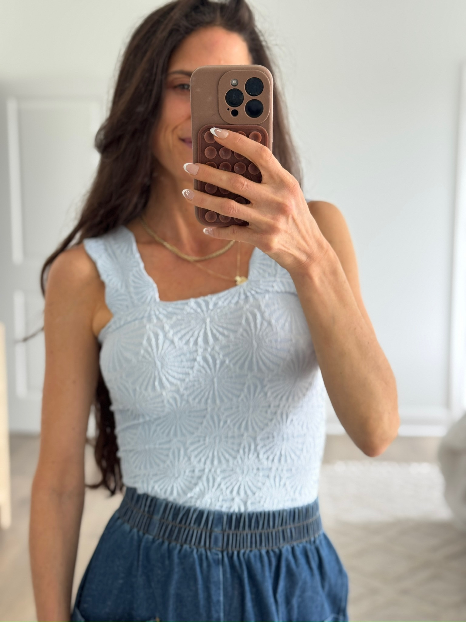 An easy spring combo I love. Lightweight denim + a fun textured tank = comfy but still cute.

Perfect for everyday plans when you want to feel put together without trying.

#LTKSeasonal #LTKootd #LTKmomlife