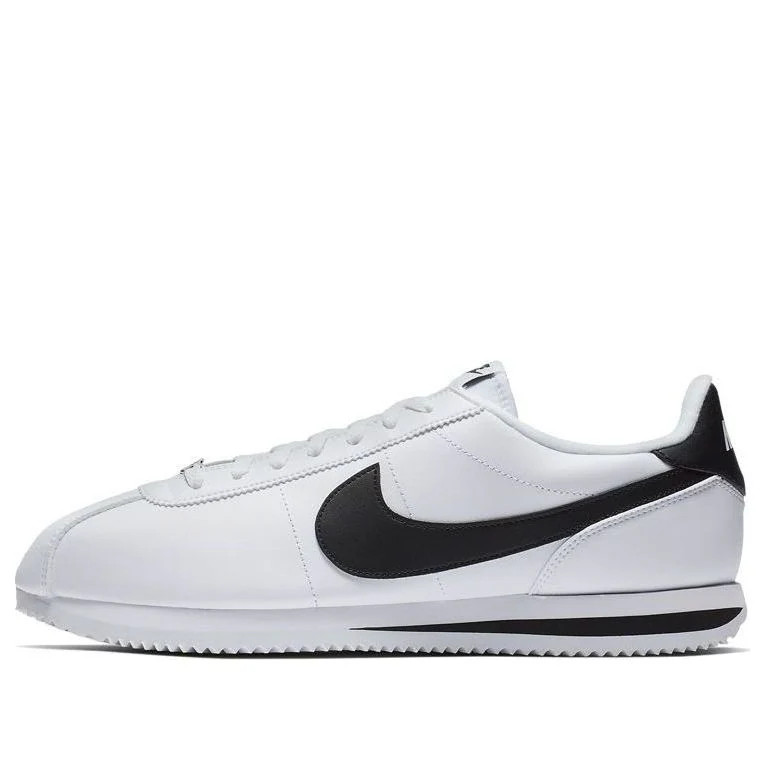 Nike Cortez Basic Leather 'White Black' | KICKS CREW