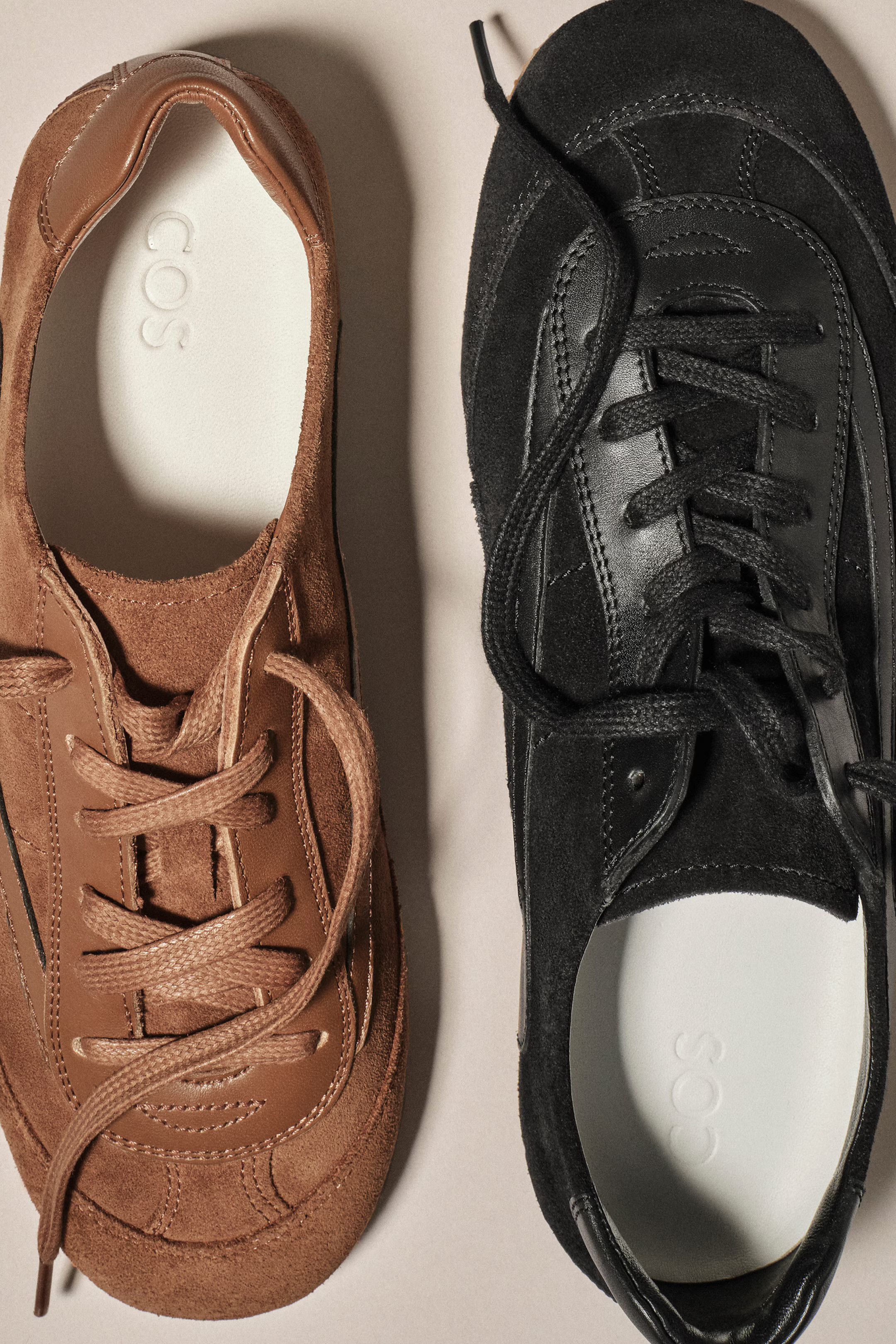 MINIMAL SUEDE TRAINERS - BLACK | COS (EU)