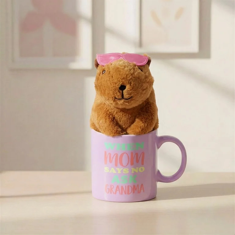 Capybara Plush in Ask Grandma Mug, Purple and Brown, Mother's Day by Way To Celebrate | Walmart (US)