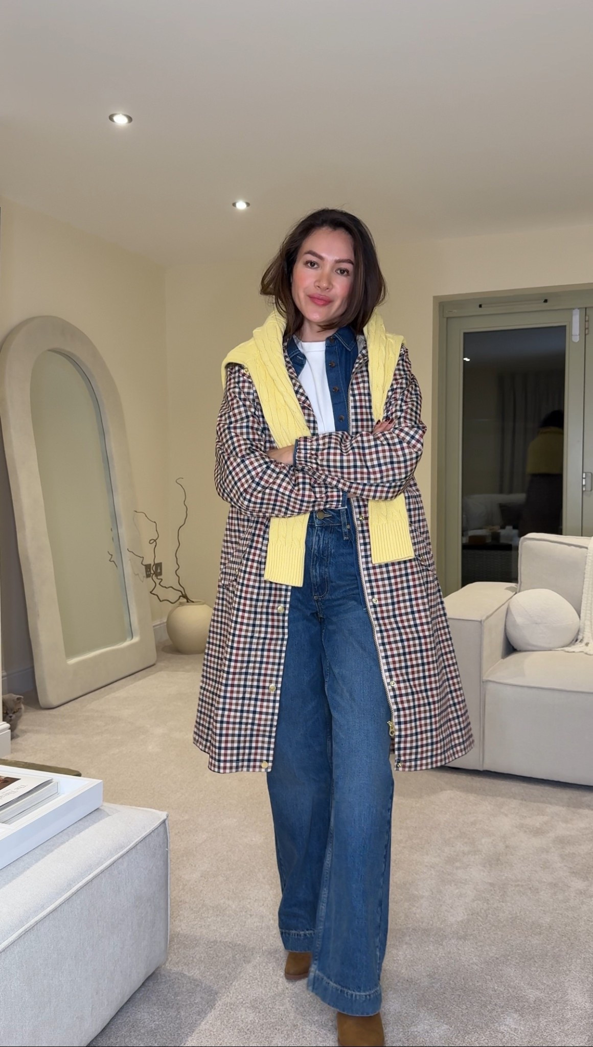 Transitional layers, trench coat, yellow jumper, butter yellow, denim, light layers 

#LTKspring #LTKuk #LTKFashionMonth