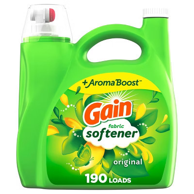Gain Liquid Fabric Softener - Original Scent - 140 fl oz: Paraben-Free, Aluminum-Free, Bleach-Free, Spill-Resistant Lid | Target