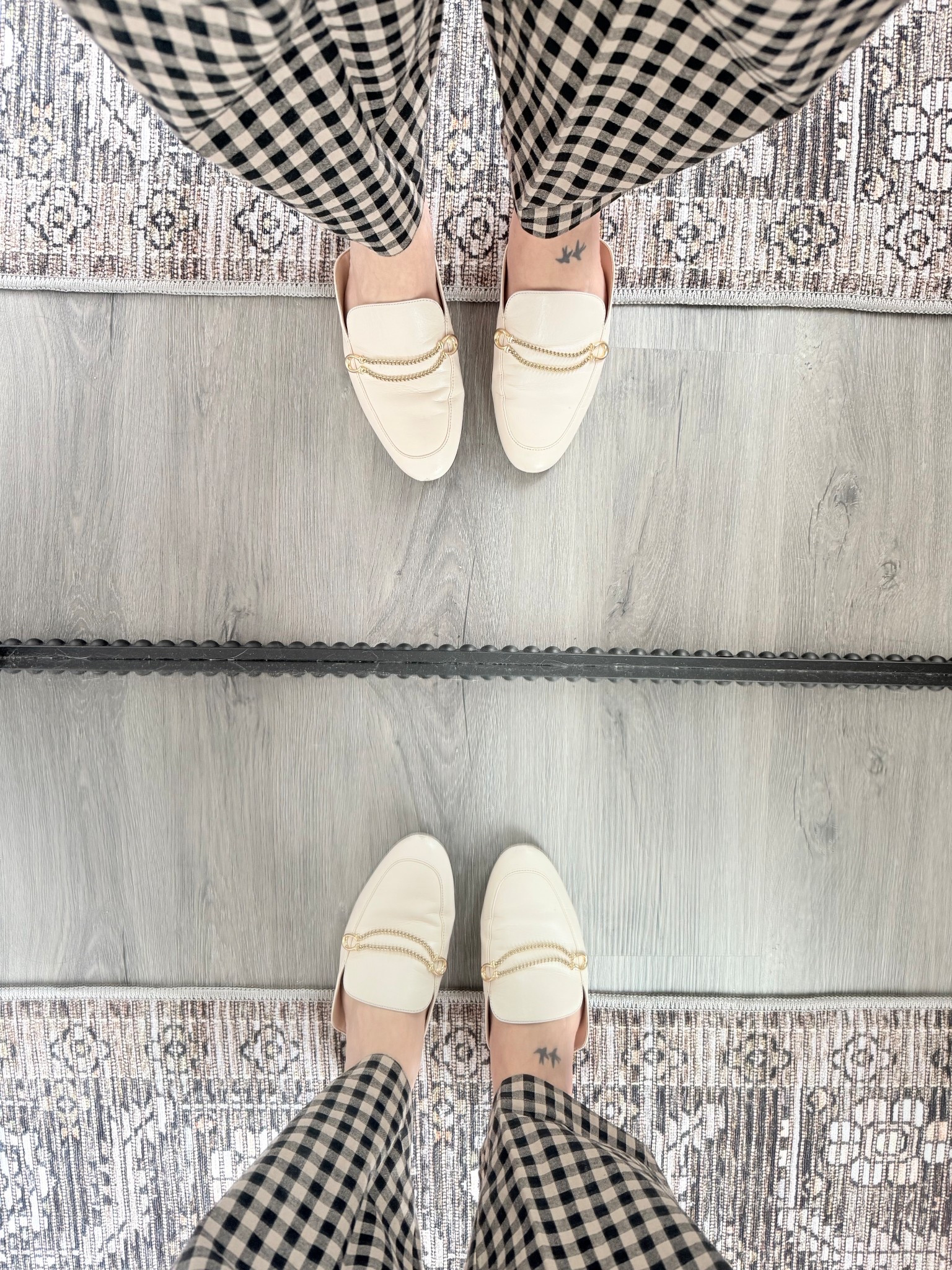 Spotlighting these mules that are a staple in my work wardrobe 

I got these coach mules with a gold chain on Poshmark (size 8) and these pants are apricot gingham barrel pants from Afant on Tik Tok shop (size L)

Linked similar styles here! I always share my genuine style, which is mostly thrifted. Although I link exact items when I can, I’m mostly here to share inspo instead of just push new items for commission. Follow me for more style inspiration!! 

Punk alternative corporate professional business casual whimsy goth classic with a twist 

#LTKdayinmylife #LTKWorkwear #LTKPetite