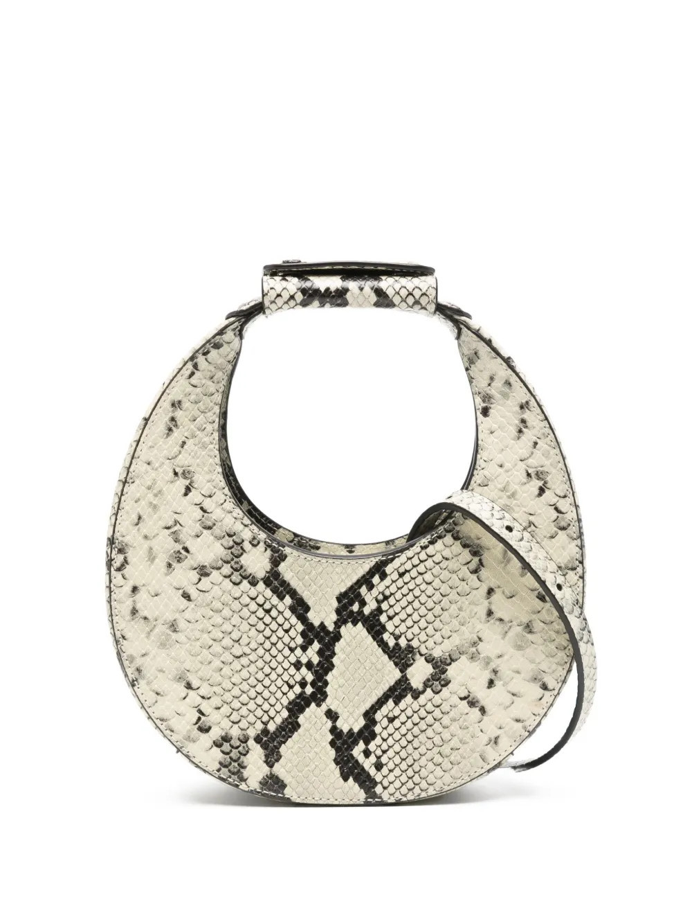 STAUD Goodnight Moon snakeskin top-handle tote bag - White | Farfetch Global