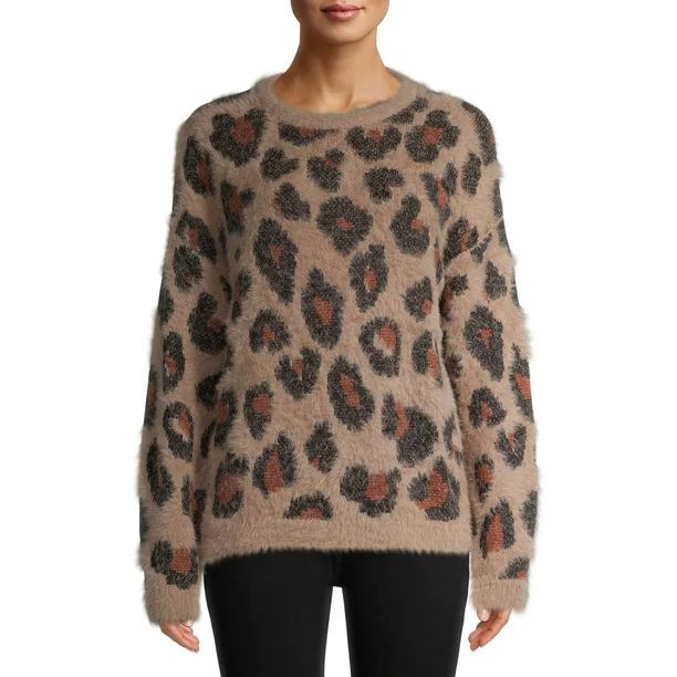 Time and Tru Women's Eyelash Sweater | Walmart (US)