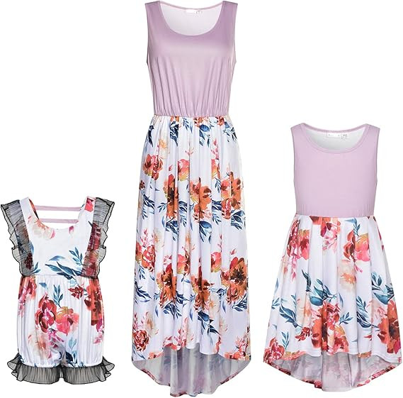 FSVOS Mommy and Me Matching Dresses Mommy and Me Matching Outfits Clothing with Pocket | Amazon (US)