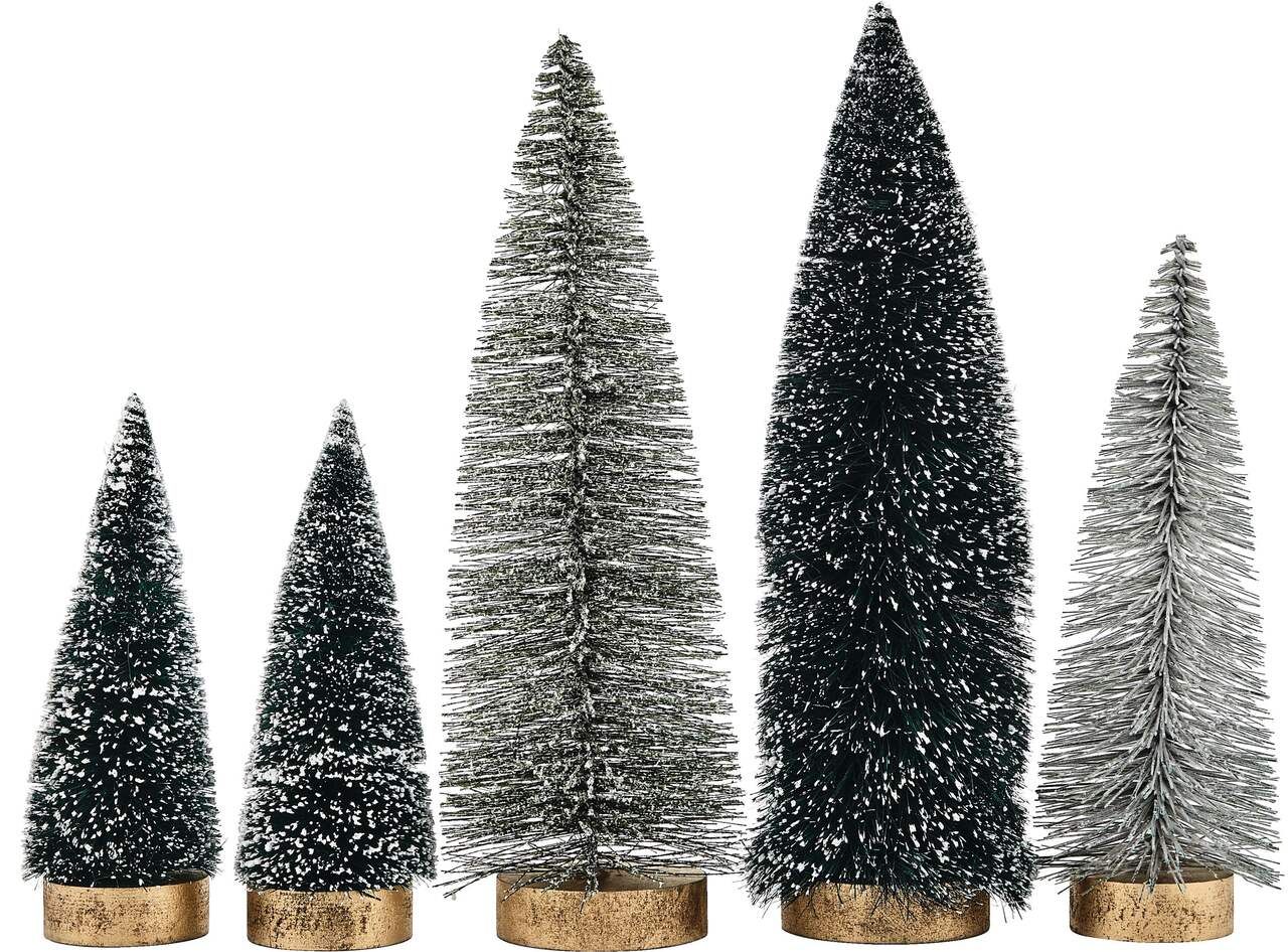 CANVAS Christmas Tabletop Bottle Brush Tree Decoration Set, 5-pc | Canadian Tire