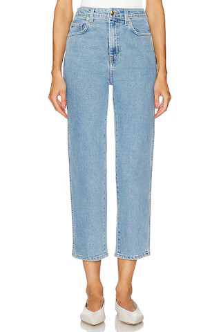 L'Academie by Marianna Elodie High Rise Crop in Light Blue from Revolve.com | Revolve Clothing (Global)